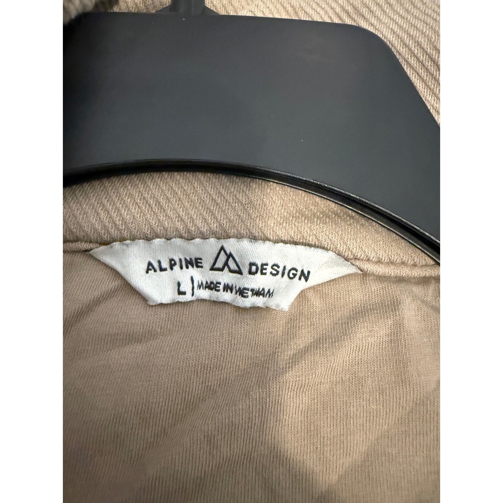 Alpine Design Quilted Jacket Womens Large Tan Excellent Zip Up Gorpcore Cozy - Picture 5 of 8